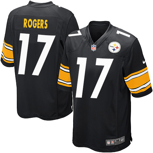 Men's Game Eli Rogers Nike Jersey Black Home - #17 NFL Pittsburgh Steelers